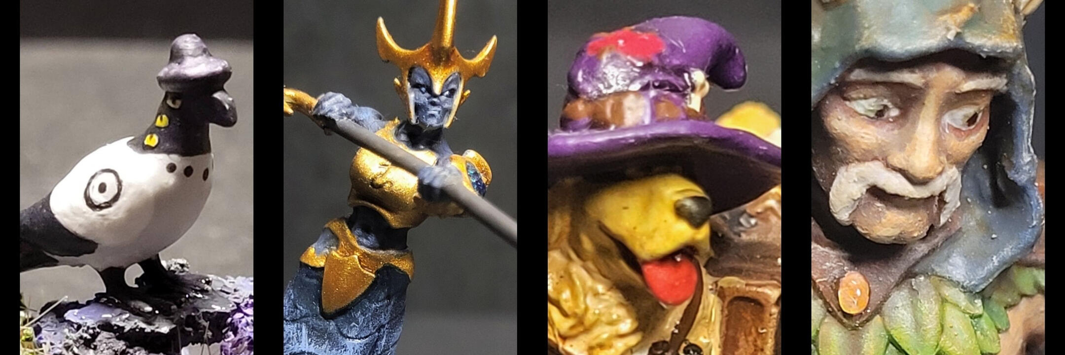 4 images as a banner collage, all models I have painted in 2025 4 images as a banner collage, all models I have painted in 2025